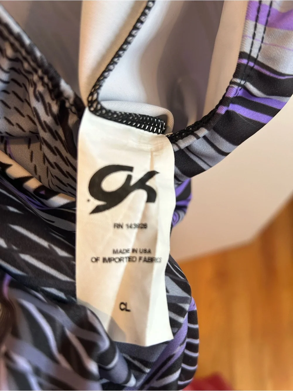 GK “Minnesota” Purple Stripe Girls' Gymnastics Leotard - CL